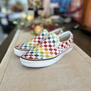 Rainbow Checkered Vans